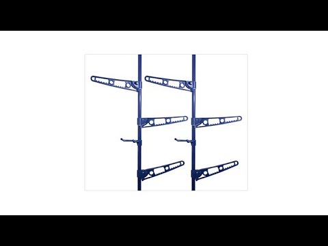 FloortoCeiling AllinOne Laundry Pole  Set of 2 - FloortoCeiling AllinOne Laundry Pole  Set of 2