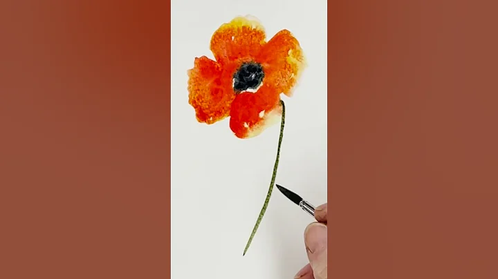 Paint poppies like this to have fun with loose wat...