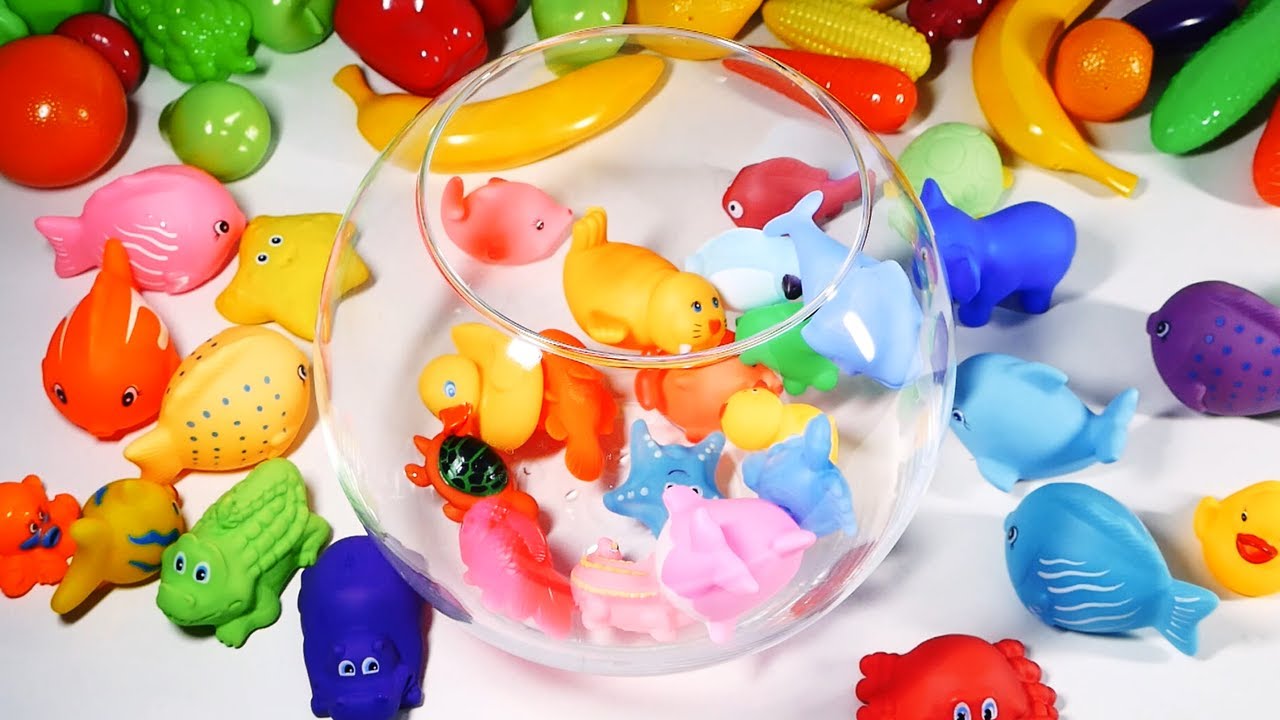 Zoo Animals Playset Help Learning English Names of Many Toys And Colors