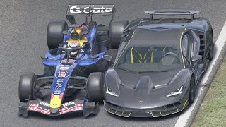 Max Verstappen Red Bull F1 2026 Vs Lamborghini Centenario At Monza