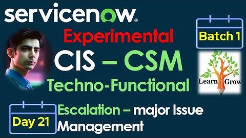CIS - CSM Batch 1 | Day 21 | Escalation - Major Issue Management