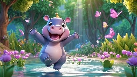 Humming Hooray with Happy Hippo | Cheerful Hippo Song for Toddlers | Joyful Nursery Rhyme for Kids