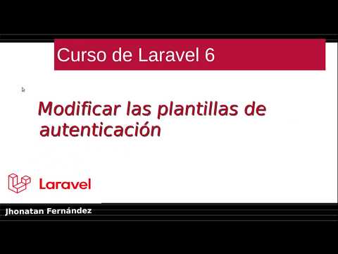 Curso básico de Laravel 6 CRUD - 21 modificar las plantillas de autenticacion