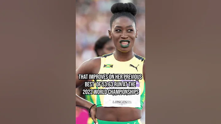 Rushell Clayton of Jamaica runs 53.33 400mH Person...