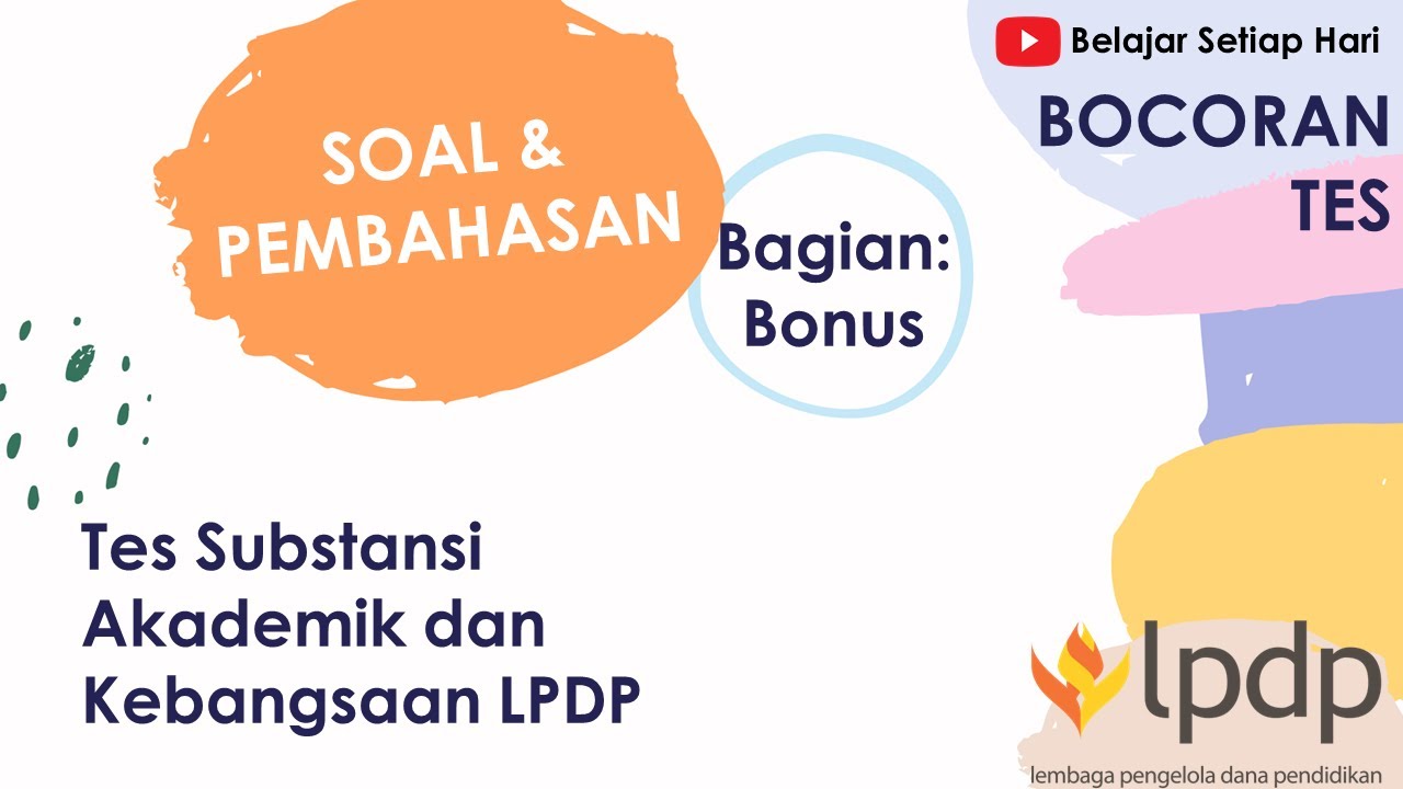 LATIHAN SOAL DAN PEMBAHASAN TES LPDP 2021 - BAGIAN BONUS