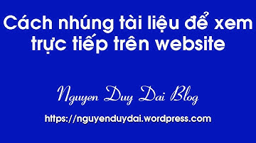 Cách nhúng pdf vào website