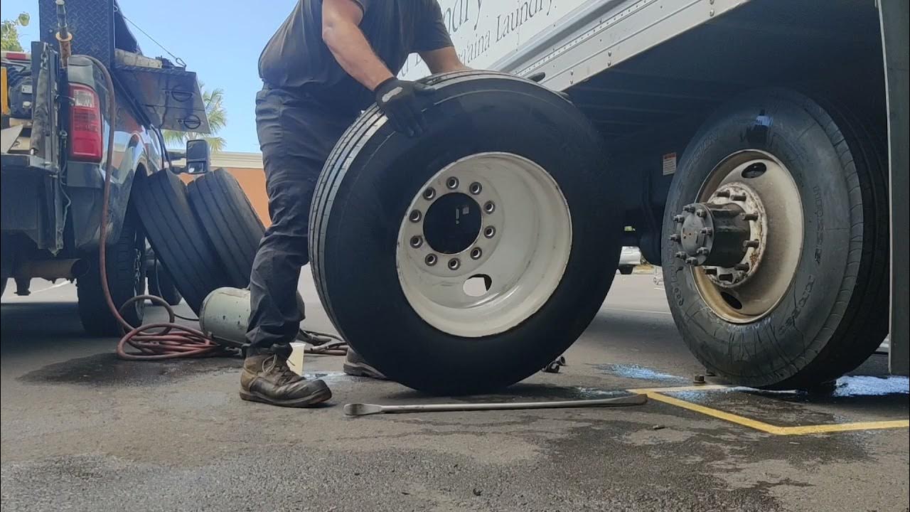 How to replace truck tires 11r22 5 youtube