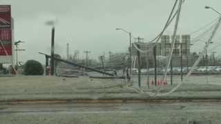 Ice Covered Power Lines Falling!!  Oklahoma Ice Storm 11-28-15