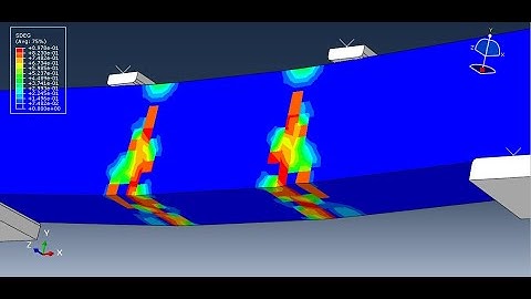 Simulation four-point bending of a composite beam(Wood-Cement) in Abaqus