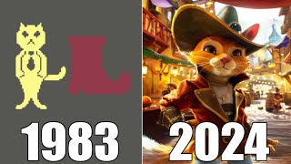Evolution Of Puss In Boots Games 1983-2024