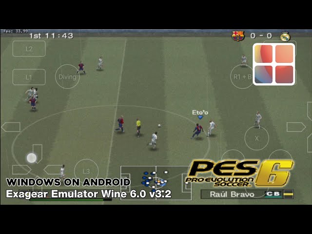 Pro Evolution Soccer 6 (Windows) Android Gameplay | Exagear Emulator Wine 6.0 v3.2 class=