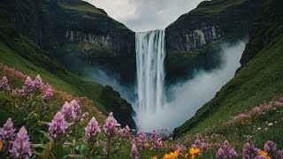 ASMR Waterfall Sound for Sleeping, Studying, Relaxing Nature Healing Stress, Emotional Detox