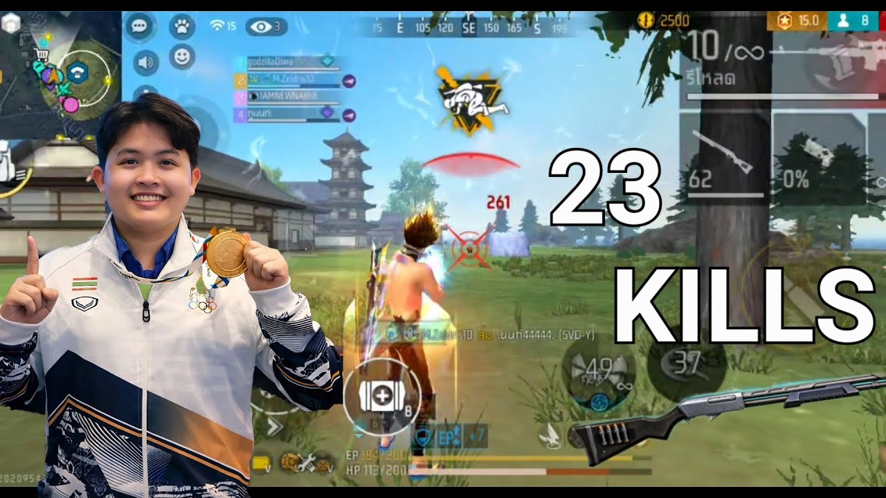 RUSHER BRU WASSANA 23 KILLS FULL SQUAD FREE FIRE RANKED 