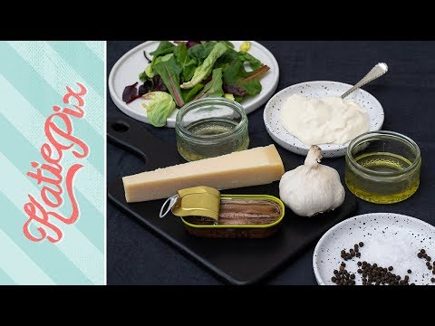 How To Make CAESAR Salad Dressing Recipe | Katie Pix