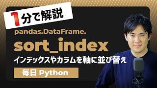 【毎日Python】Pandasのデータフレームを運デックス名やカラム名で並び替える方法｜sort_index