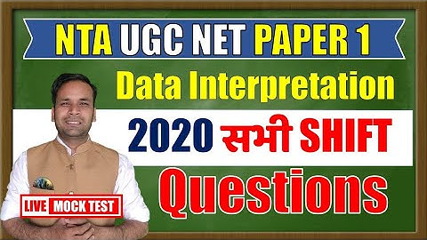 Data Interpretation 2020  Shift Questions II Nta Ugc Net May 2021 II PYQ Questions Live Mock Test