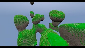 Wobbling voxel grass