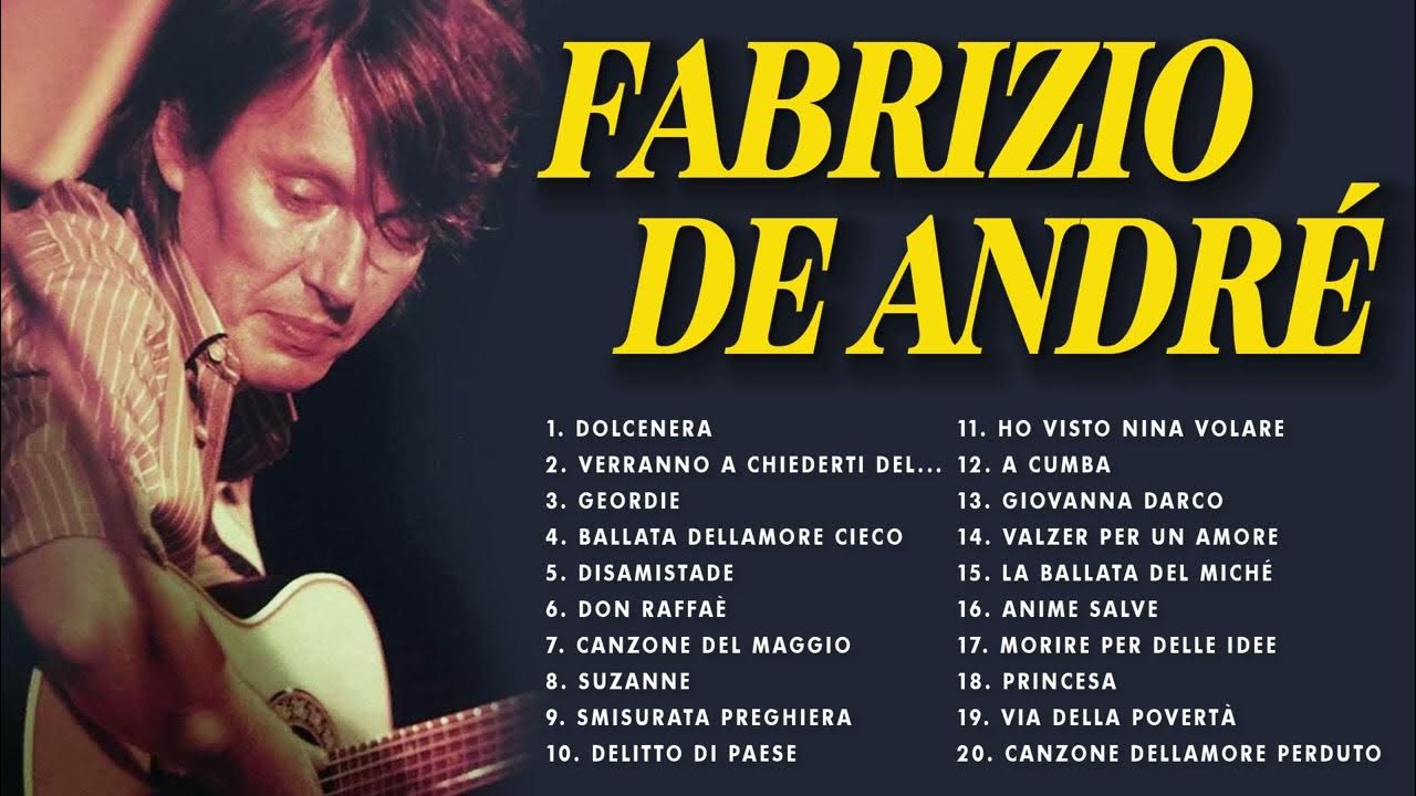 Grandi Successi Fabrizio De André 2023|| Le Migliori Canzoni Di