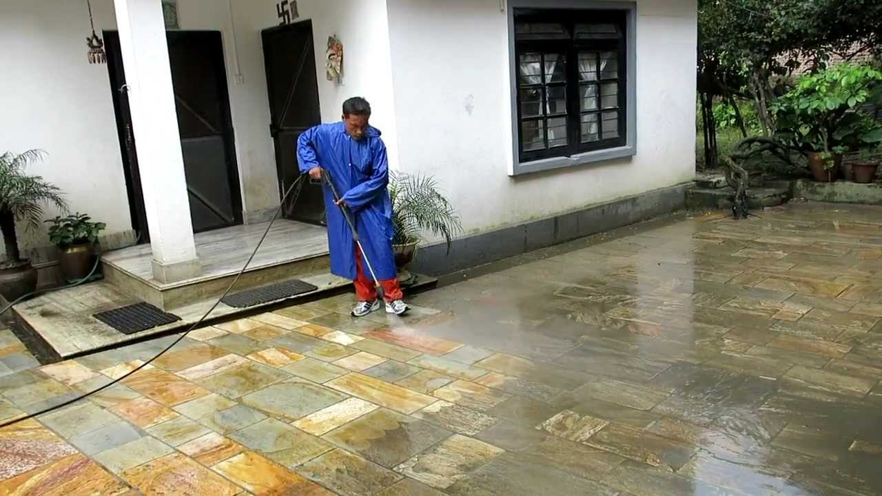 Cleaning outdoor floor in Kathmandu YouTube
