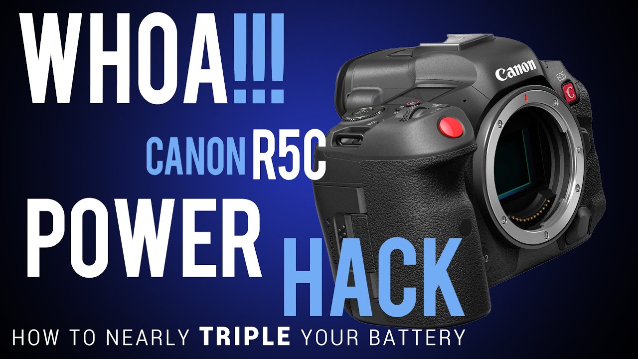 CANON R5C POWER HACK! How I nearly tripled a single battery charge in video mode