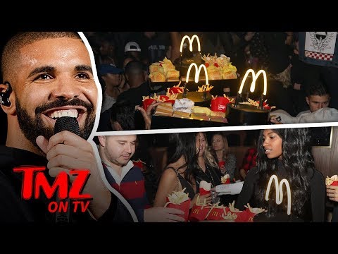 Drake Makes It Rain McDonald's In The Club! | TMZ TV