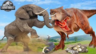 Biggest Scary Dinosaur Battle | Dinosaur T-rex Chase | Jurassic World 2023 | Dinosaur | Ms.Sandy by Ms Sandy 592,765 views 10 months ago 22 minutes
