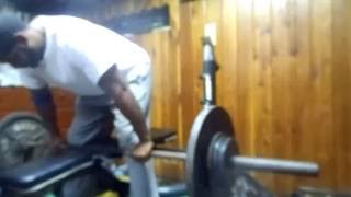 175 x 10 reps seated shoulder press