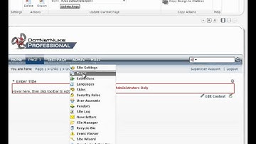 Managing Pages in DotNetNuke