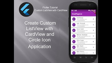 Flutter  custom listview with cardview and icon android studio.