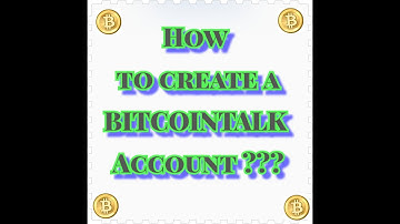 How to create BITCOINTALK account