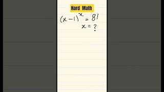 Hard Math | Find the Value of x #shorts #status #mathas