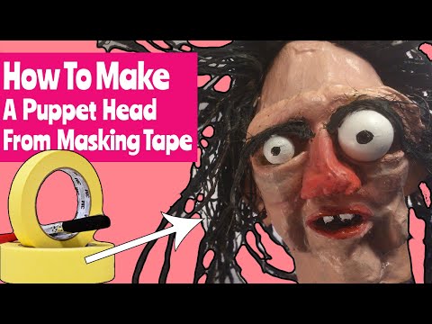 How To Make A Puppet Head From Masking Tape | Doll Making Tutorial | Puppet Making Easy | craft How To Make A Puppet Head From Masking Tape | Doll Making Tutorial | Puppet Making Easy | craft