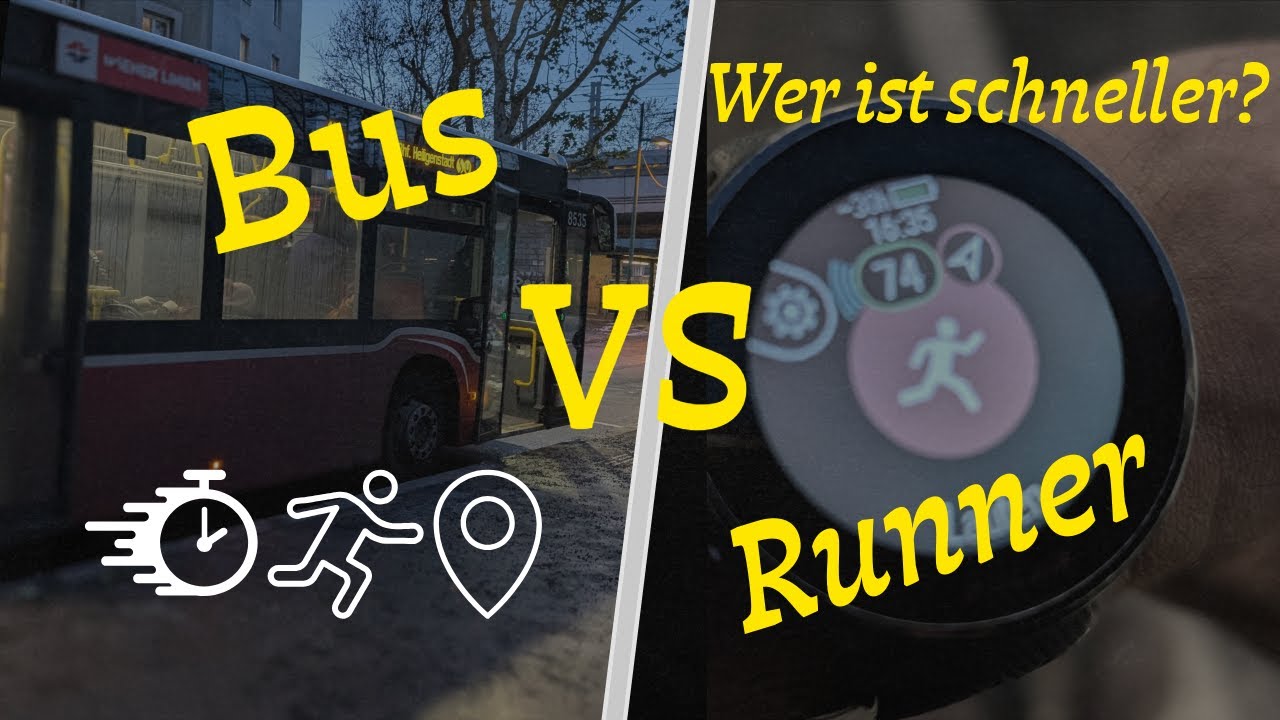 Bus vs. Runner! Wer ist schneller?