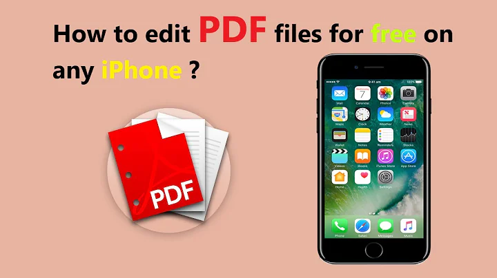 How to edit PDF files for free on any iPhone ?