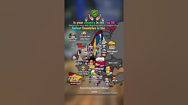 Is your country in the top 50 safest countries in the world? ✌️👮 #shorts #map #europe