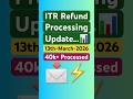 ITR Refund Processing Latest Update | Refund Not processed ? Refund Not  Received? #shorts