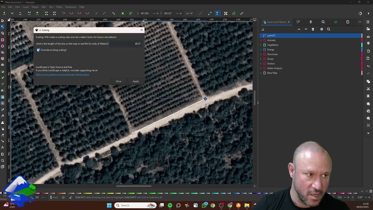 LandScape: Permaculture Extension for Inkscape - Scale usage [9.2.25]