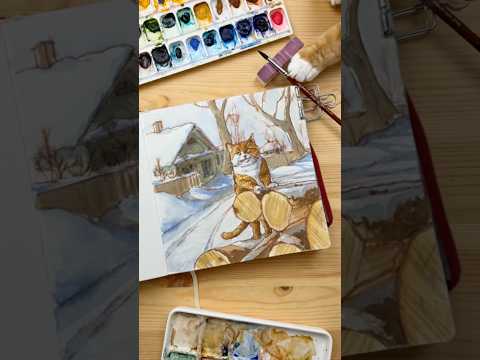 Новый урок в моем творческом клубе BOOSTY.to/dariart #урокрисования #акварель  #скетч #скетчинг