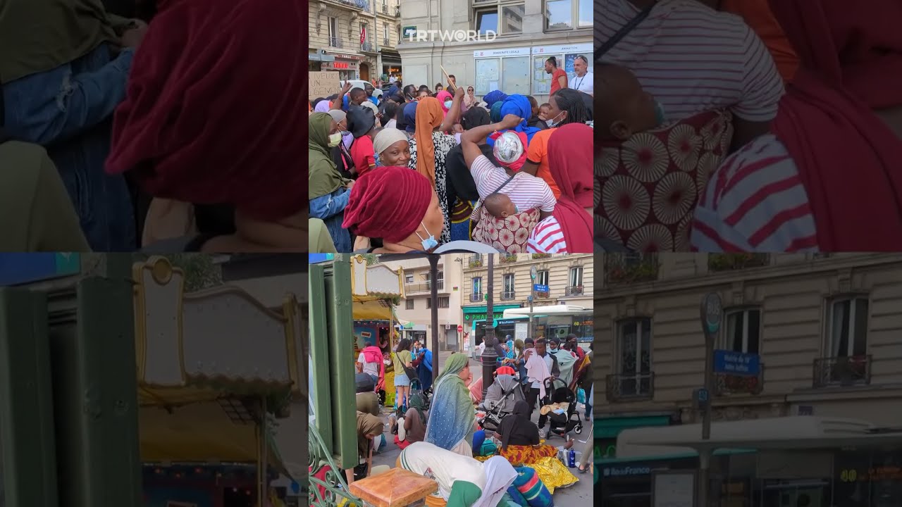 Homeless Families Protest Housing Crisis In Paris Ahead Of 2024