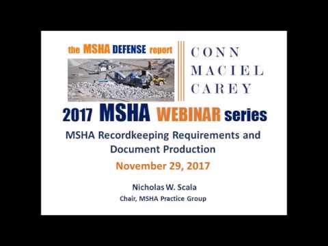 MSHA Recordkeeping Requirements and Document Production