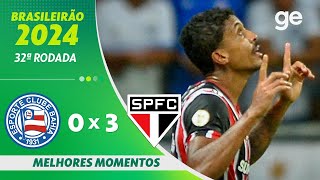 Thumbnail for BAHIA 0 X 3 SÃO PAULO | MELHORES MOMENTOS | 32ª RODADA BRASILEIRÃO 2024 | ge.globo