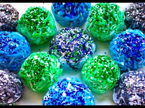 Crushing soap balls. Microwave balls! Cutting microwave soap. Asmr soap