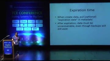 Radia Perlman -  Making Data be There When You Want it and Gone When You Want it Gone