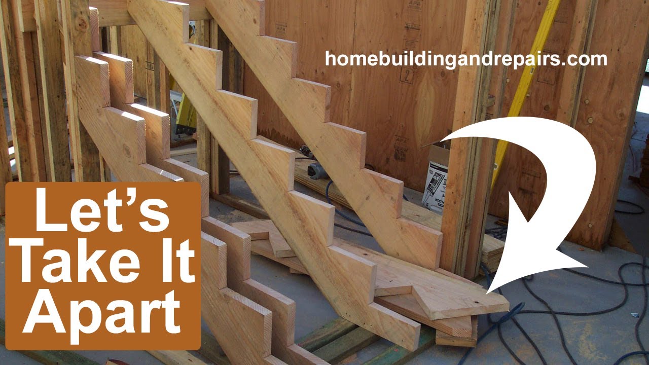 How to demolition most stairways that use notched stringers basic