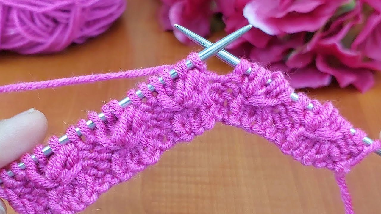 GORGEOUS ✿very easy and Beautiful knitting pattern stitch #knitting