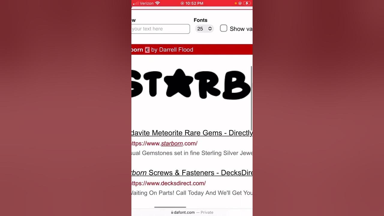 Starborn Font Download
