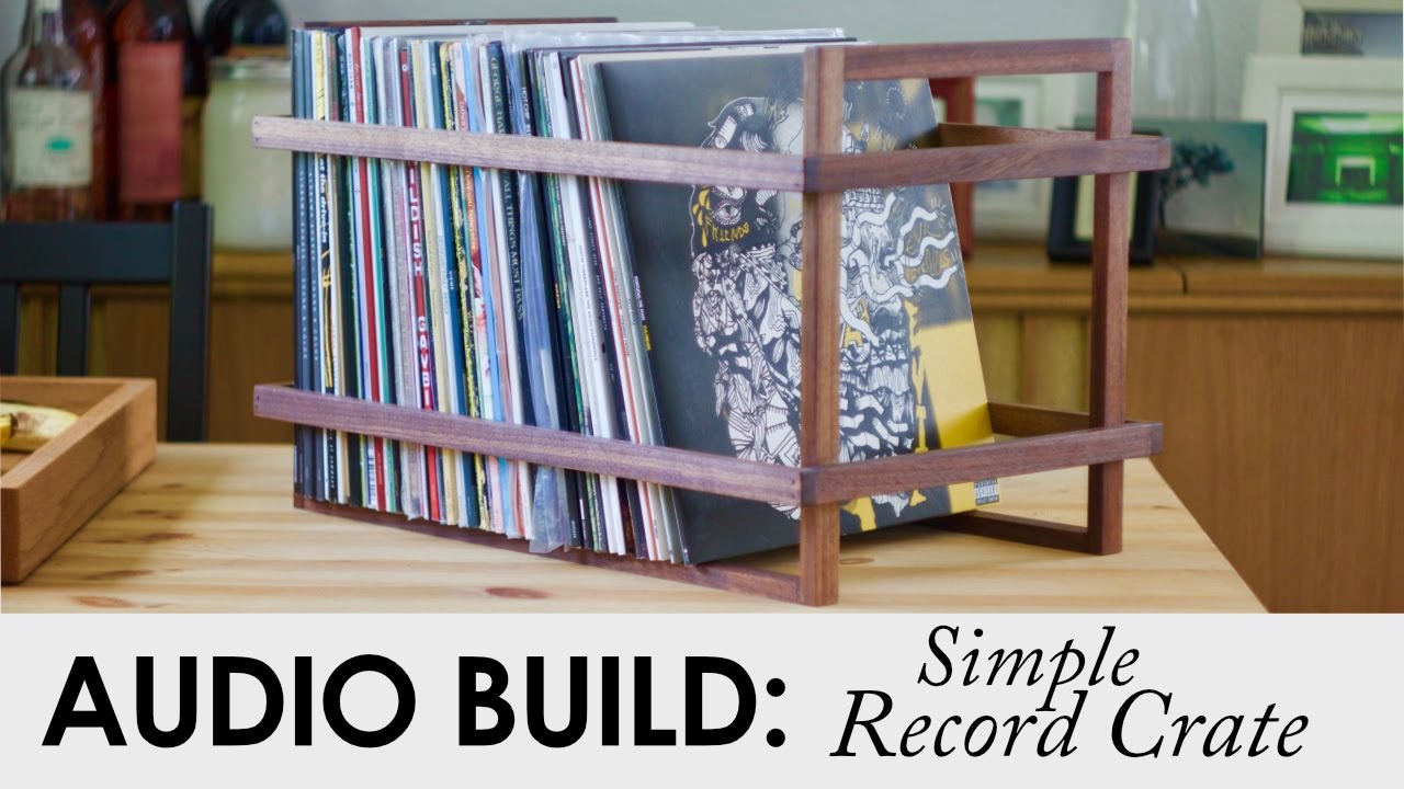 Simple Walnut Record Crate Diy Home Audio Youtube