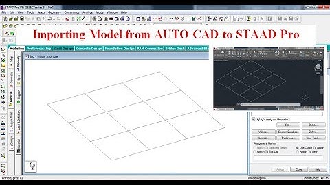 Importing model from Auto CAD to STAAD Pro Software