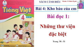TIẾNG VIỆT LỚP 4 TẬP 1 - SÁCH CÁNH DIỀU - BÀI 4 - BÀI ĐỌC 1: NHỮNG THƯ VIỆN ĐẶC BIỆT trang 51 - 52