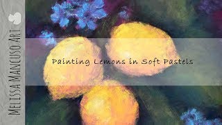 Painterly Lemons in Soft Pastels